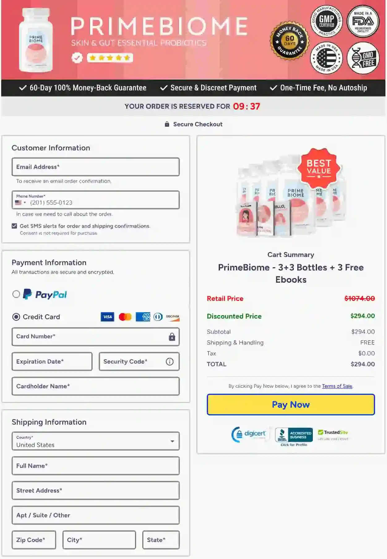 Secure Checkout Form
